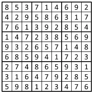 Completed grid for puzzle 175