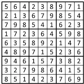 Completed grid for puzzle 183