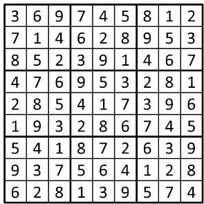 Completed grid for puzzle 185