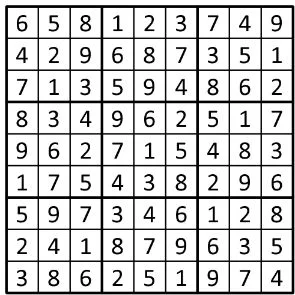 Completed grid for puzzle 186