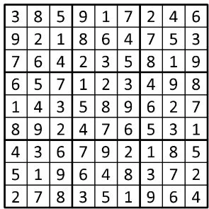 Completed grid for puzzle 188