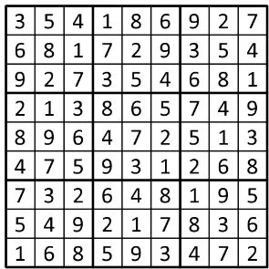 Completed grid for puzzle 192