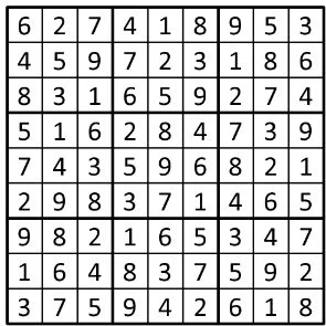 Completed grid for puzzle 198