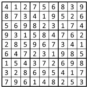 Completed grid for puzzle 199