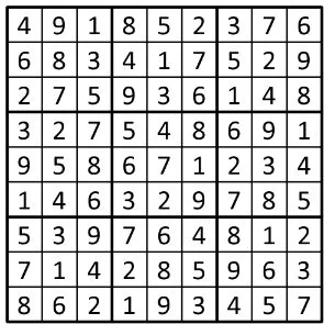 Completed grid for puzzle 201