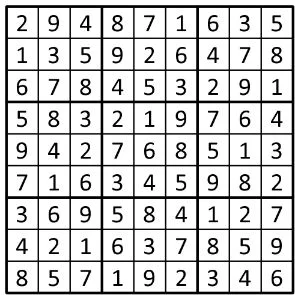 Completed grid for puzzle 203