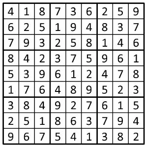 Completed grid for puzzle 205