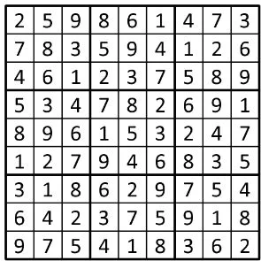 Completed grid for puzzle 209