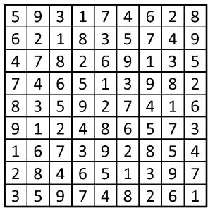 Completed grid for puzzle 21