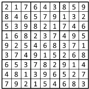 Completed grid for puzzle 215