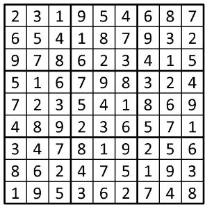 Completed grid for puzzle 233