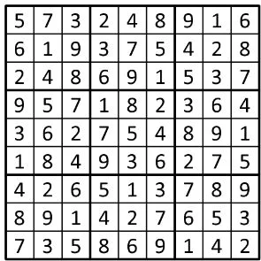 Completed grid for puzzle 243