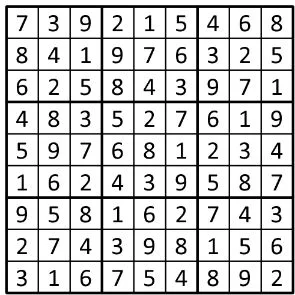 Completed grid for puzzle 25