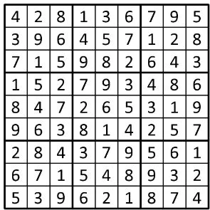 Completed grid for puzzle 33