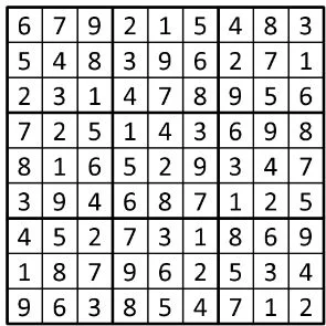Completed grid for puzzle 34