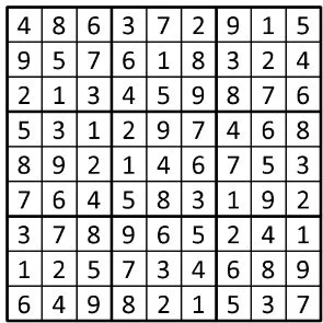 Completed grid for puzzle 36