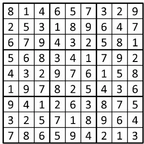 Completed grid for puzzle 4