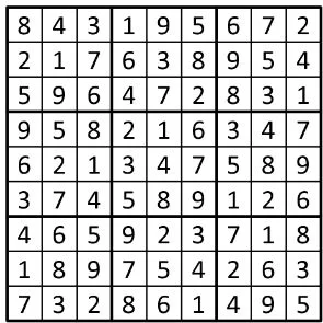 Completed grid for puzzle 40