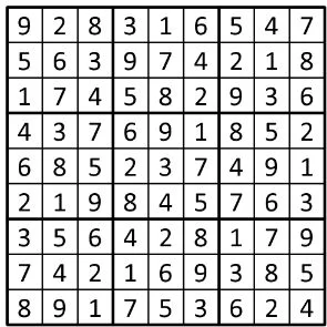 Completed grid for puzzle 41