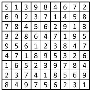 Completed grid for puzzle 50
