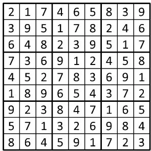 Completed grid for puzzle 54