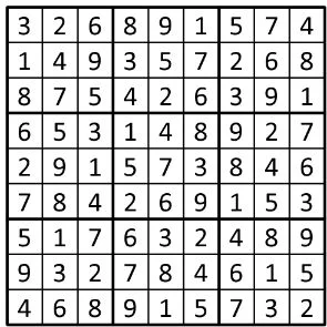 Completed grid for puzzle 59