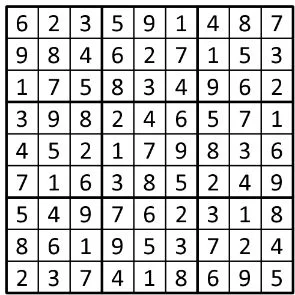 Completed grid for puzzle 6