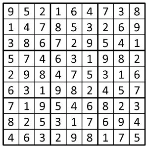 Completed grid for puzzle 63