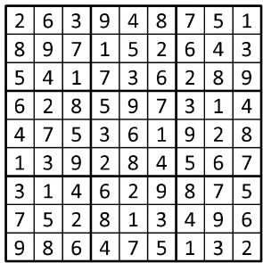 Completed grid for puzzle 64