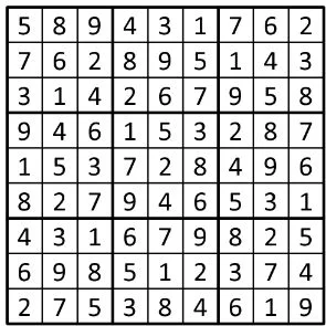 Completed grid for puzzle 65