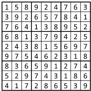 Completed grid for puzzle 69