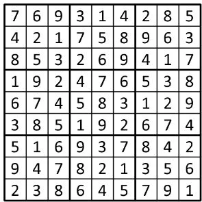 Completed grid for puzzle 73