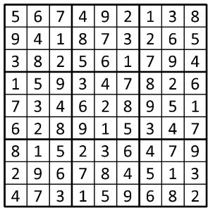 Completed grid for puzzle 74