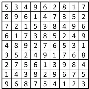 Completed grid for puzzle 76