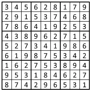 Completed grid for puzzle 77