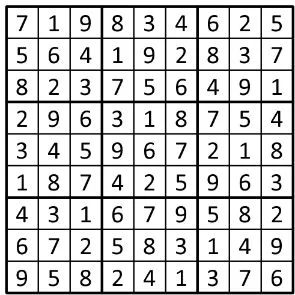 Completed grid for puzzle 79