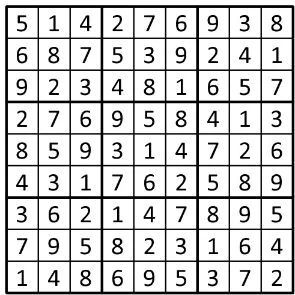 Completed grid for puzzle 8