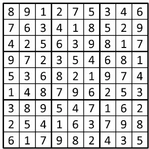 Completed grid for puzzle 81
