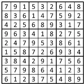 Completed grid for puzzle 84