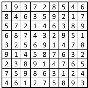 Completed grid for puzzle 85