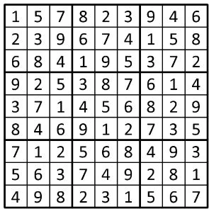 Completed grid for puzzle 86