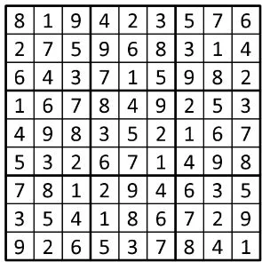 Completed grid for puzzle 88