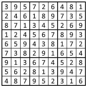Completed grid for puzzle 90