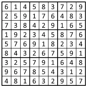 Completed grid for puzzle 92