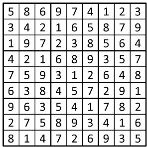 Completed grid for puzzle 94