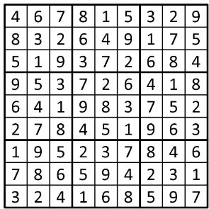 Completed grid for puzzle 98