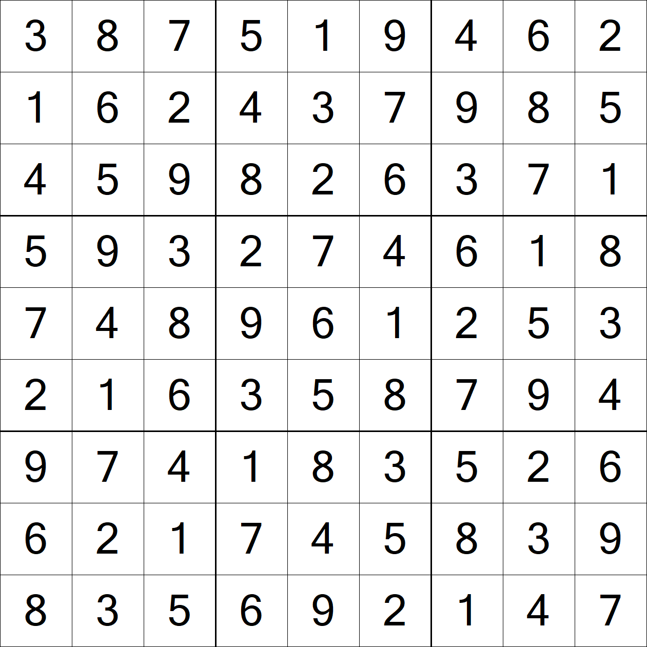 Solution to Very Hard Sudoku