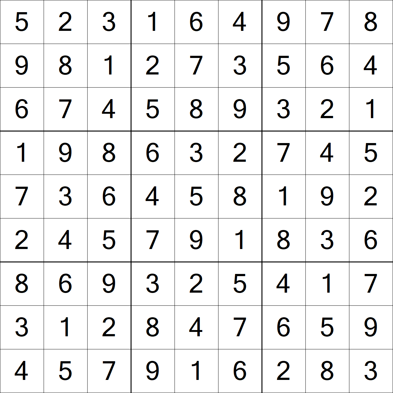 Solution to Hard Sudoku