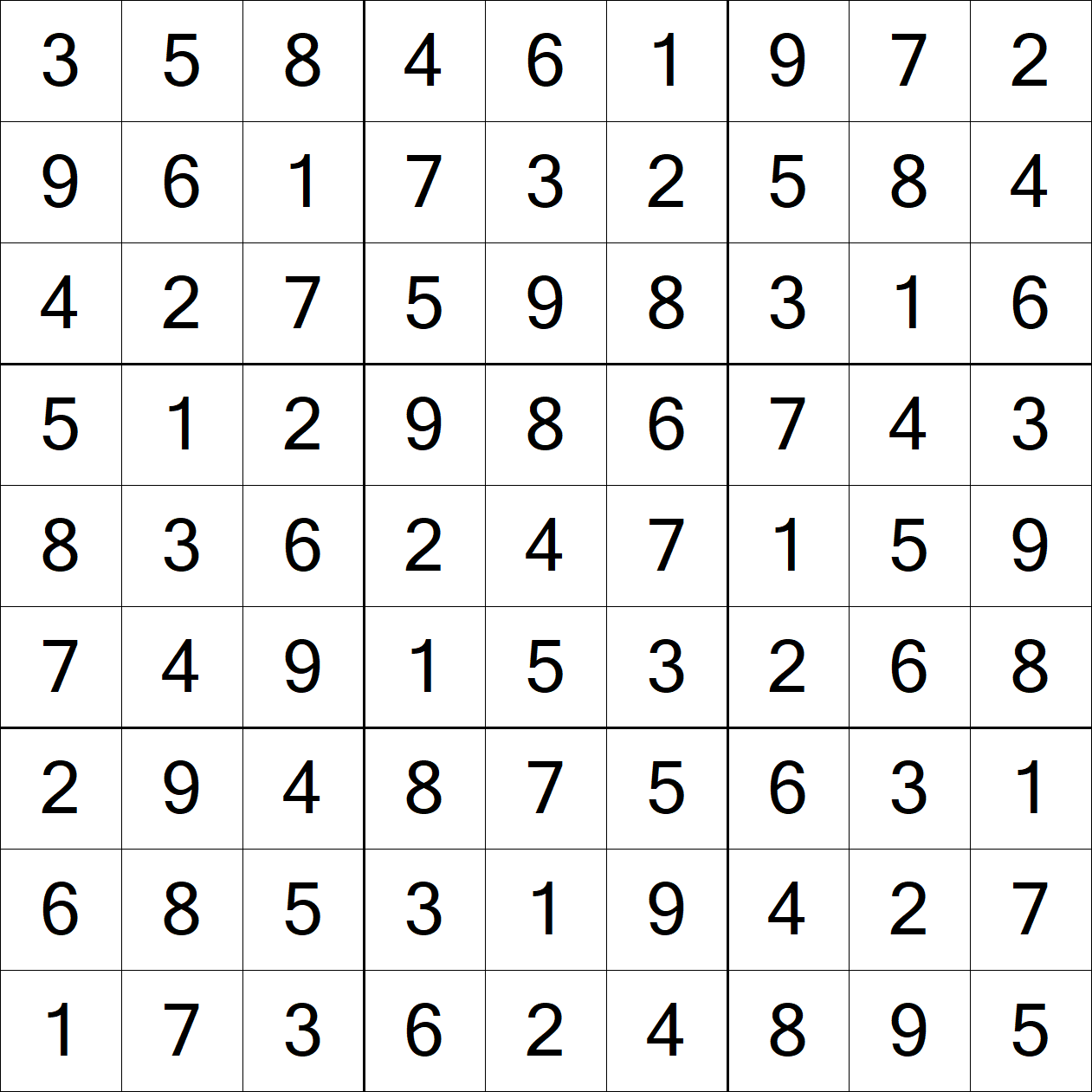 Solution to Hard Sudoku