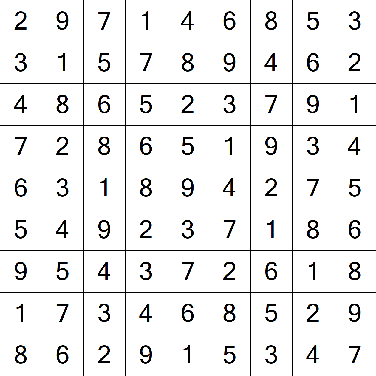 Solution to Hard Sudoku